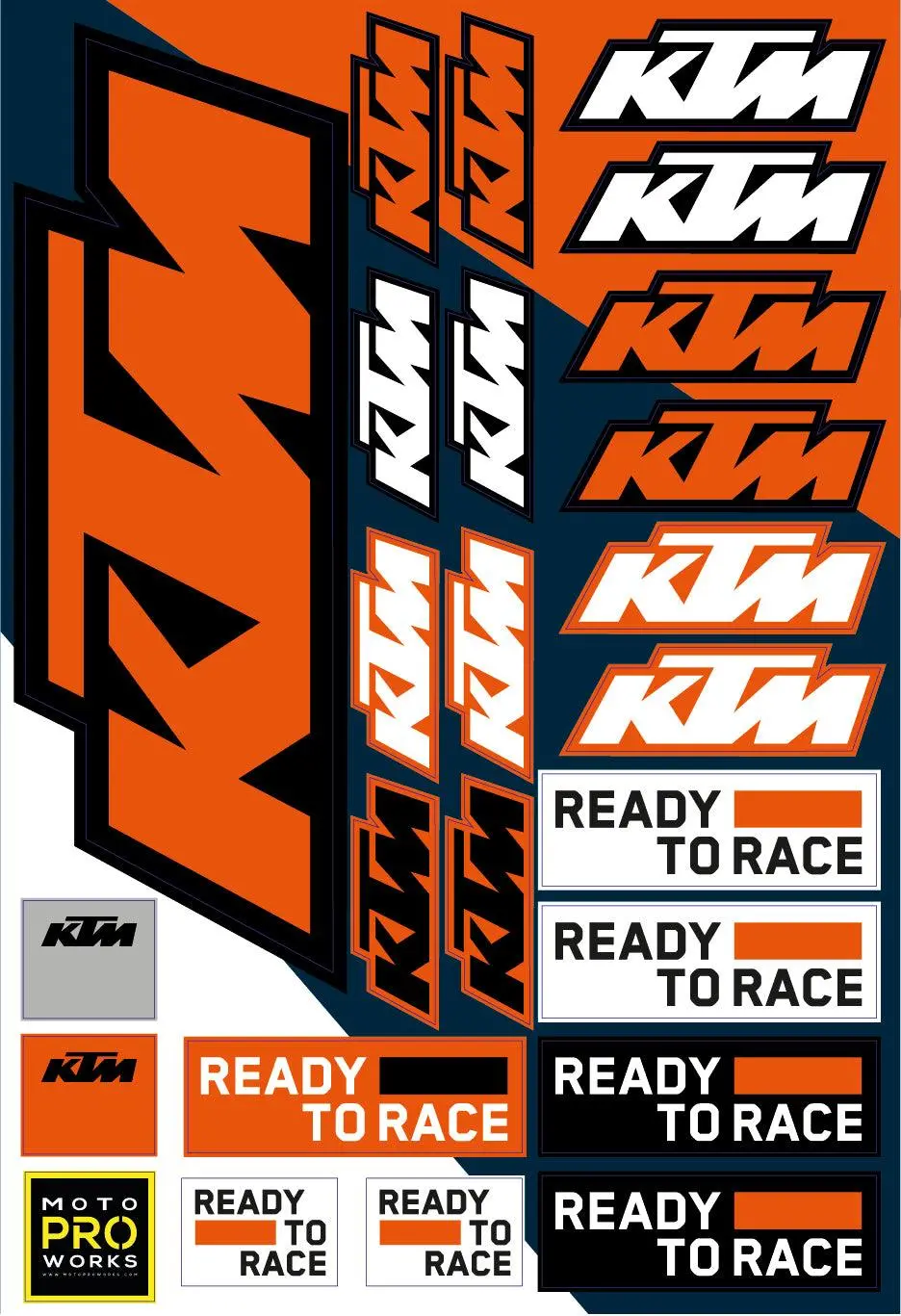 Ktm Sticker Sheets - "Ktm" 1