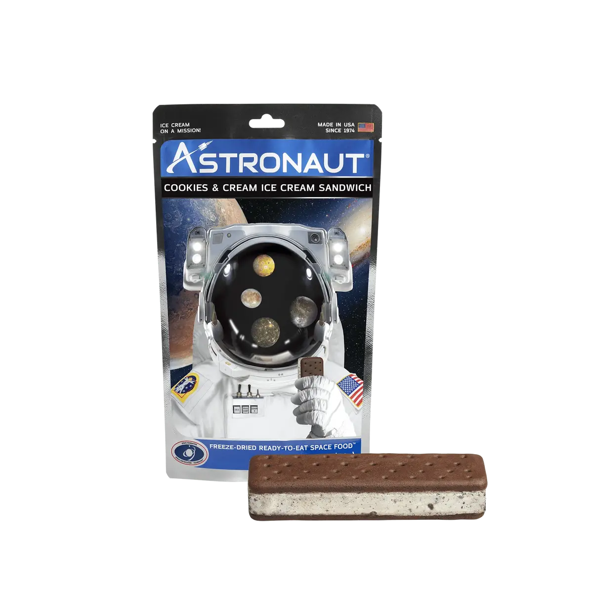 Astronaut Foods - Cookies And Cream Ice Cream Sandwich 1