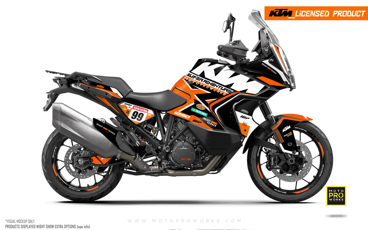 Ktm 1290 Super Adventure Graphics - "Atlantic" (Black/Orange) 1