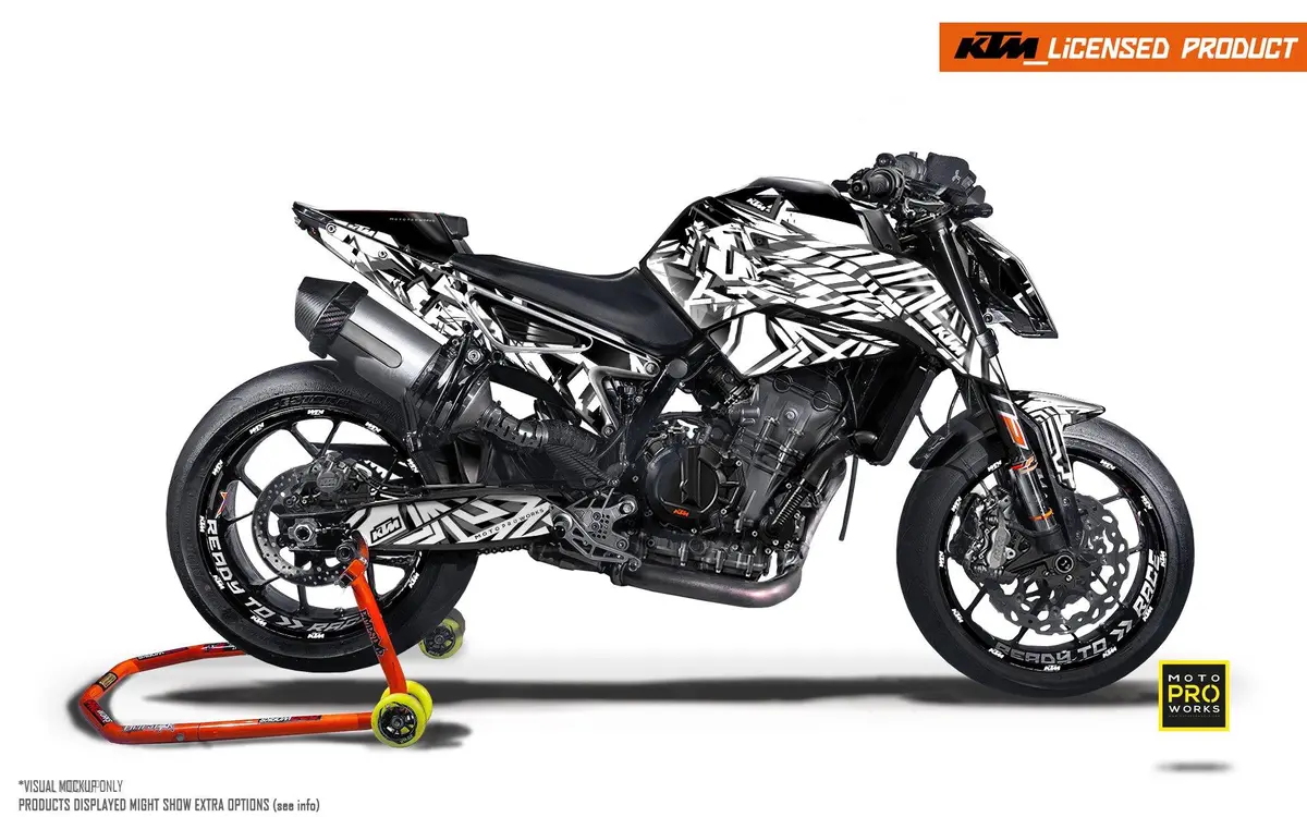 Ktm 790/890 Duke Graphics - "Attack" (White) 1