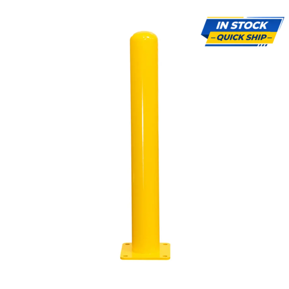 Fixed Steel Bollard 4" X 36" With Baseplate Surface Mount Post 1