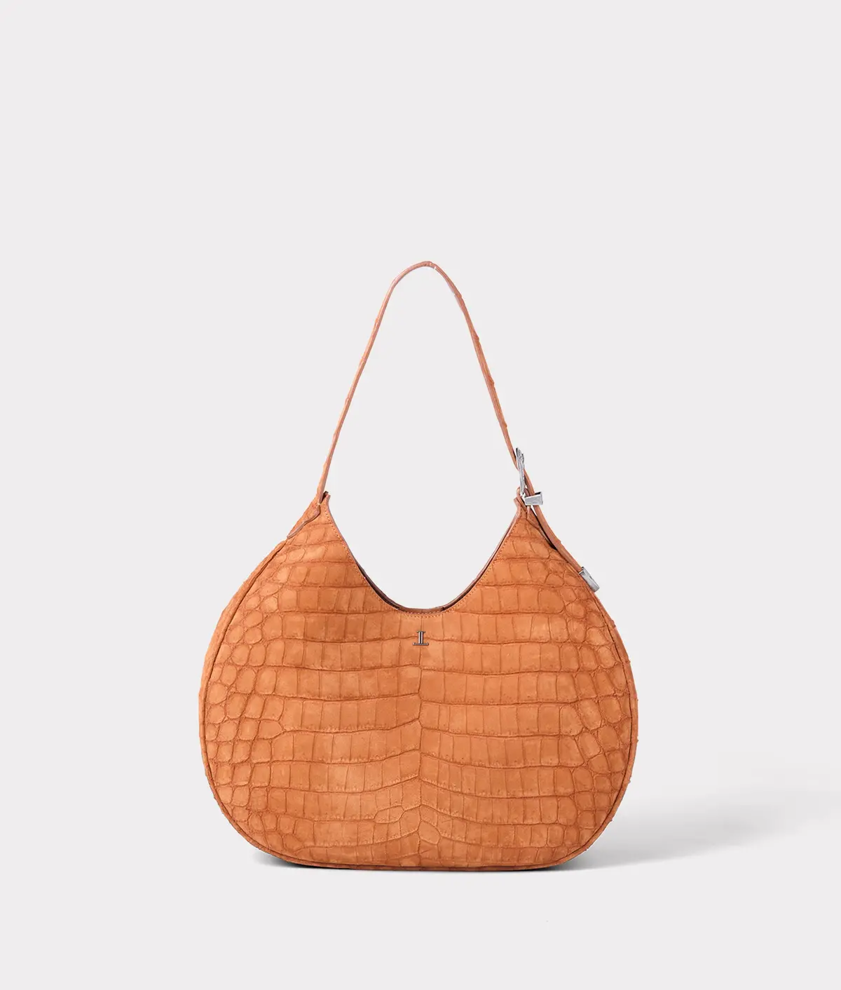 Large Heidi Exotic Hobo Bag :: Cognac 1