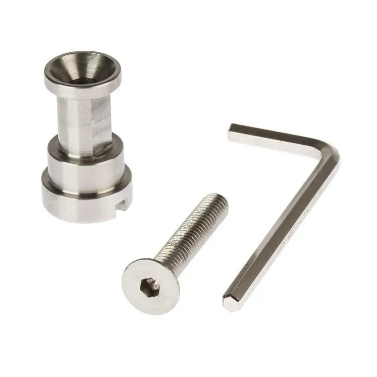 Blsat 5-8" Stainless Steel Light Spigot With 1-4-20 Top Mounted Screw 1