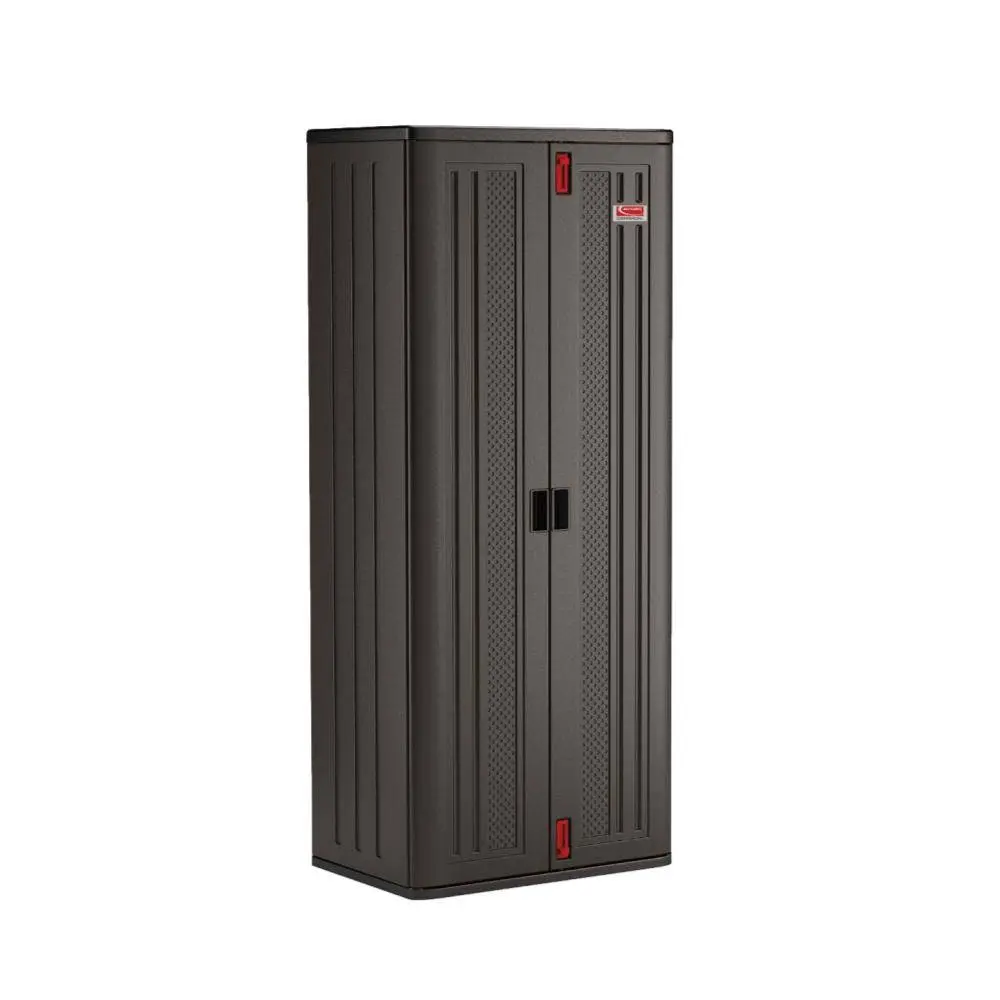 Tall Storage 4 Shelf Cabinet - Gray 1