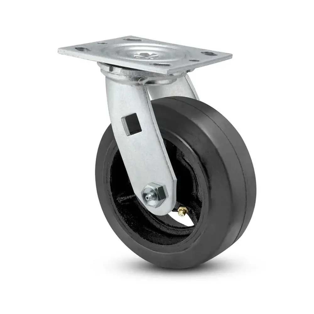8In X 2In Rubber-On-Iron Swivel Caster - 500 Lbs 1