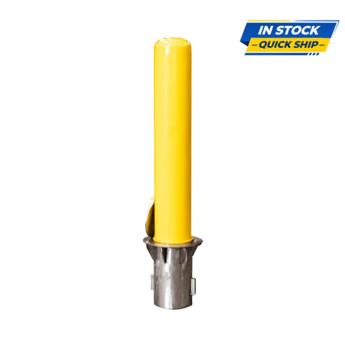 Removable Steel Bollard 6" X 36" With Sleeve - Padlock Security Post 1