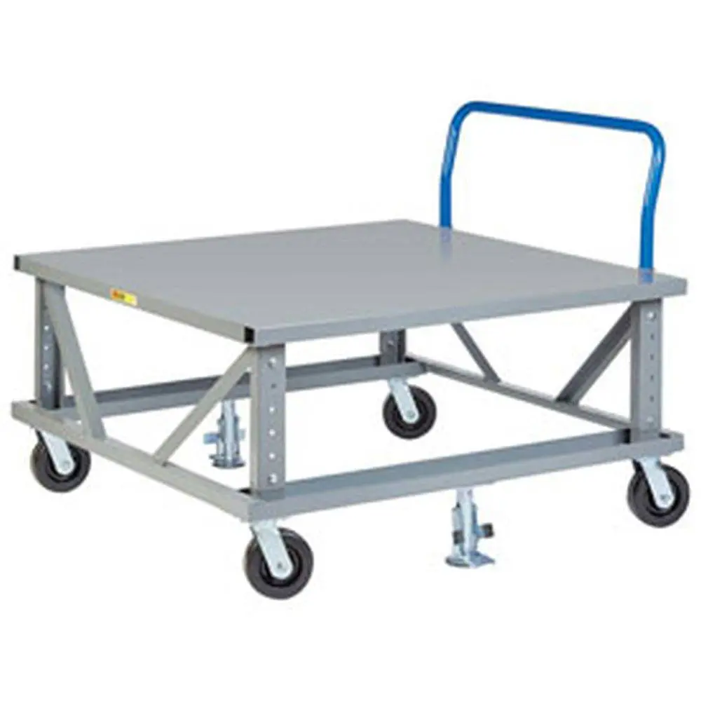 Ergonomic Adjustable Pallet Stand W/ Handle (Solid Deck) 1