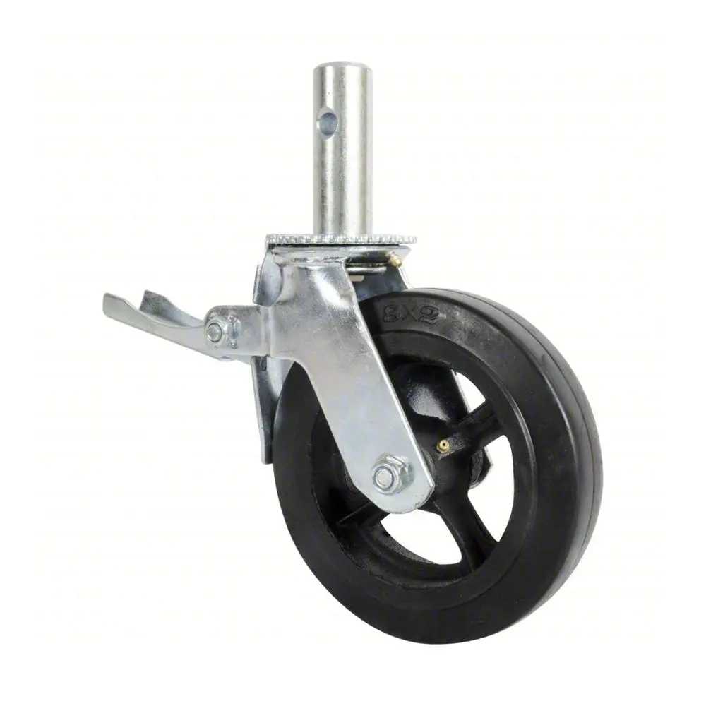 8In Scaffolding Swivel Caster, Rubber/Cast Iron - 551 Lbs 1