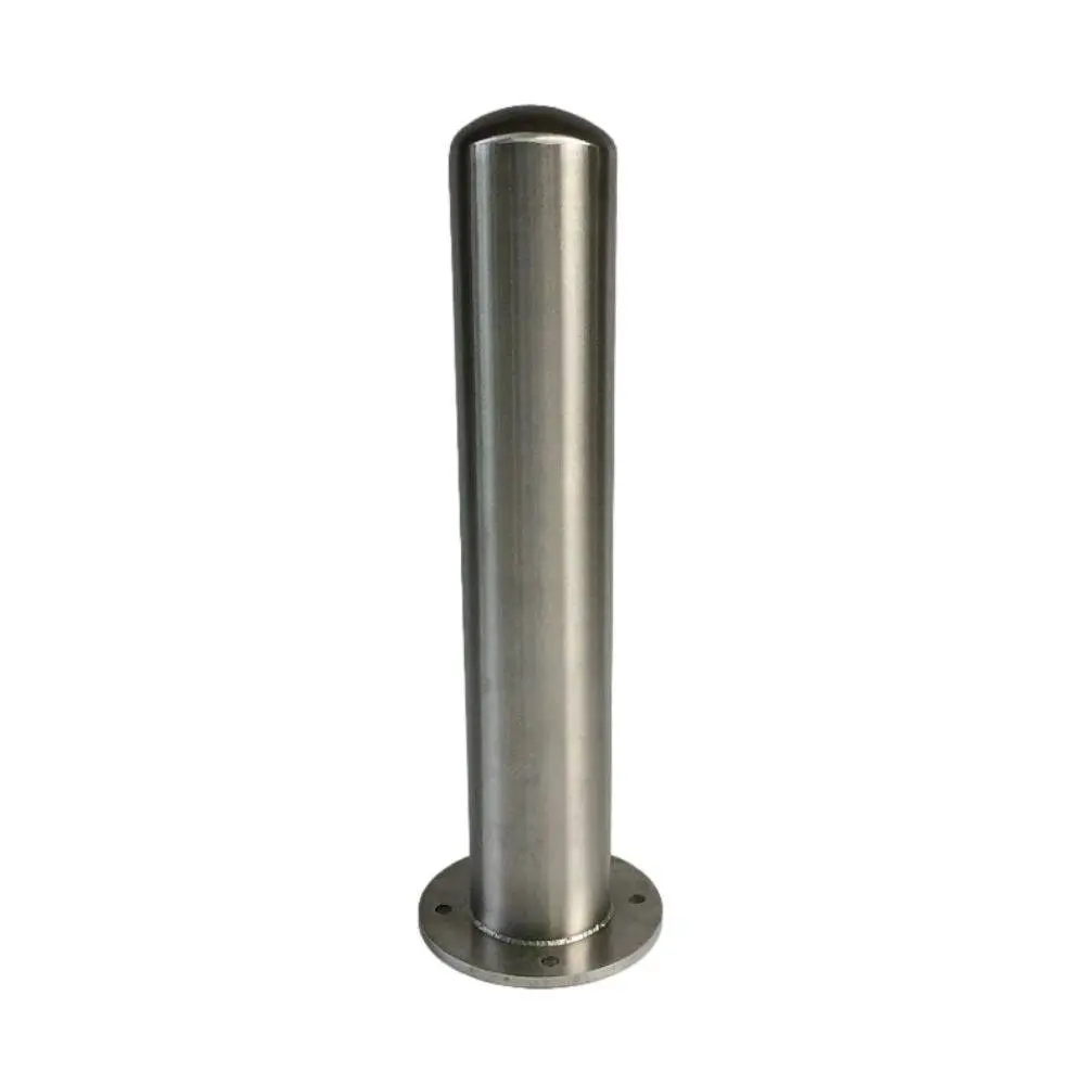 6" Stainless Steel Dome Top Bollard With Baseplate (36" Height) 1