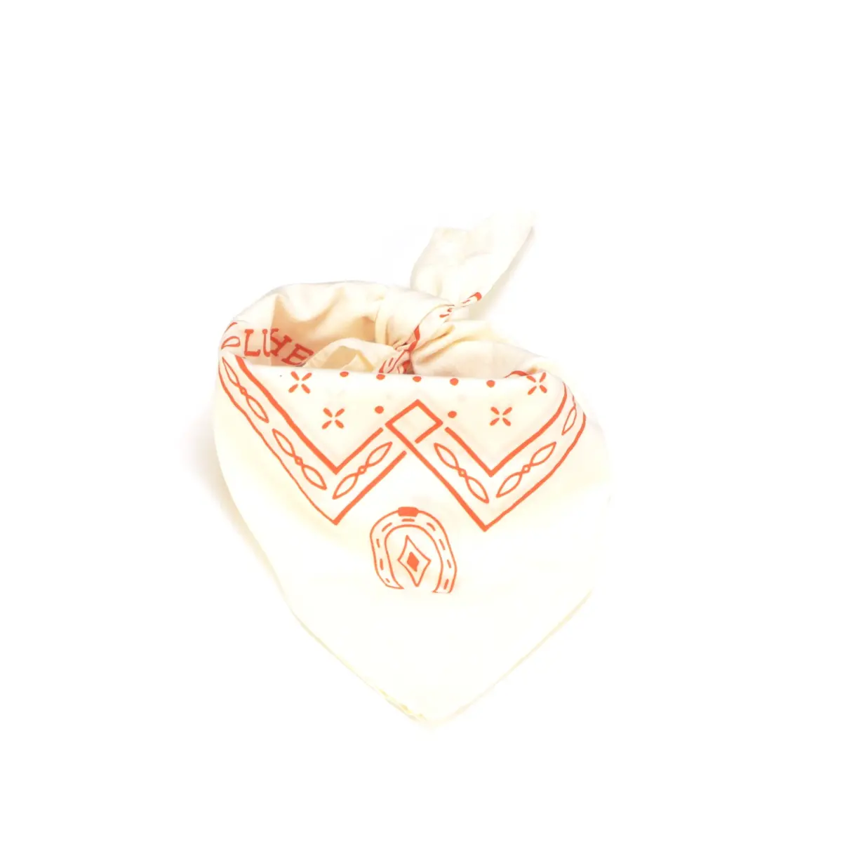 Western Bandana :: Natural & Orange 2