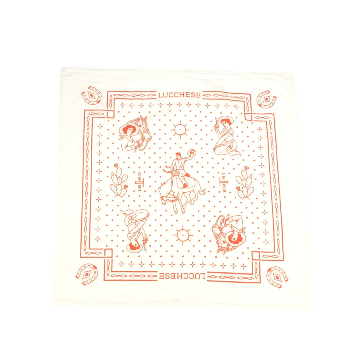 Western Bandana :: Natural & Orange 1