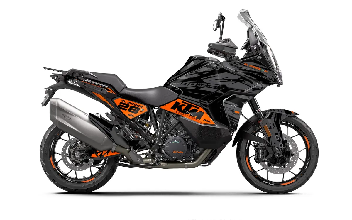 Ktm 1290 Super Adventure Graphics - "Fragment" (Black/Orange) 1