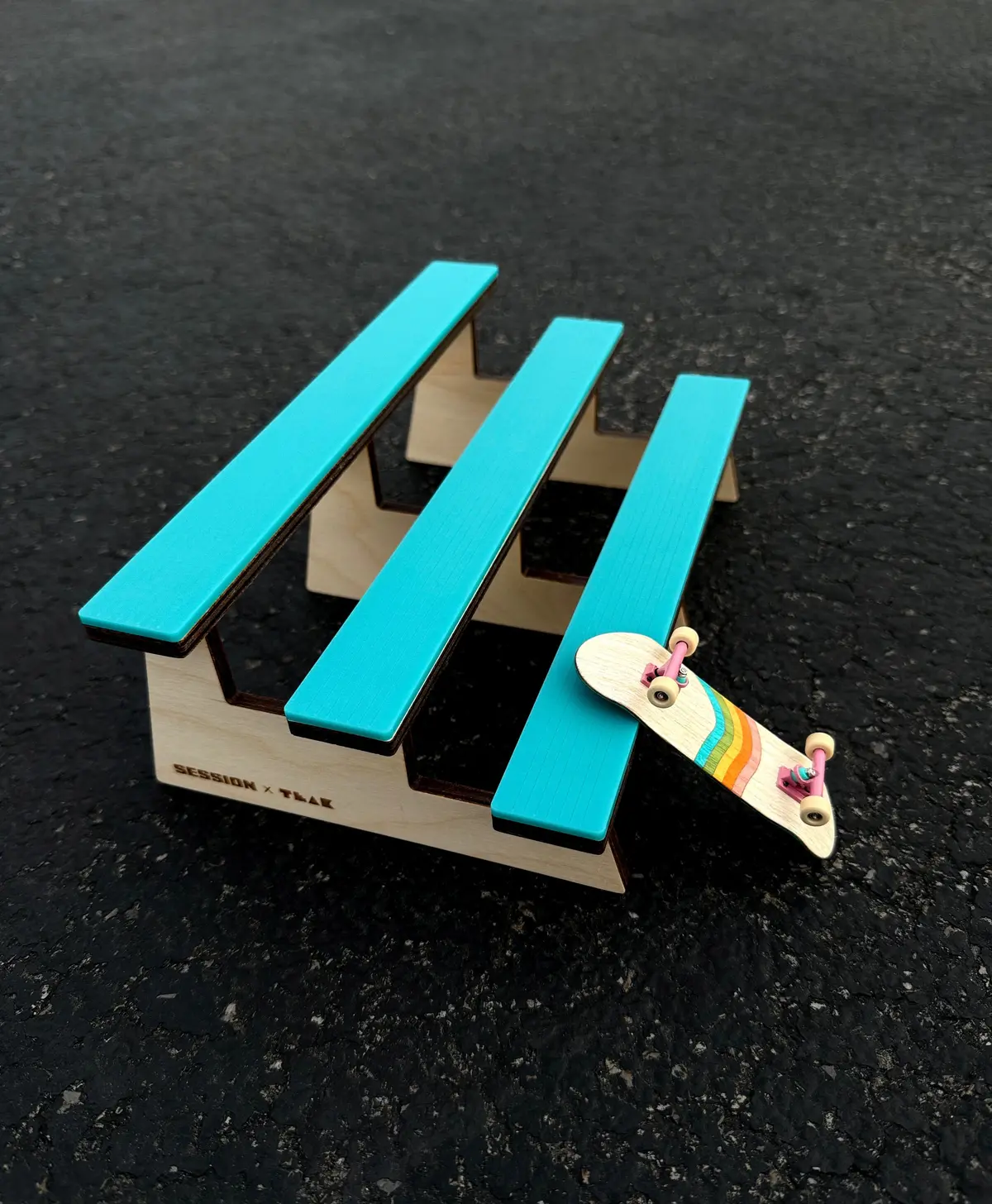 The Bleachers - Wooden Fingerboard Obstacle With Acrylic Surface 2