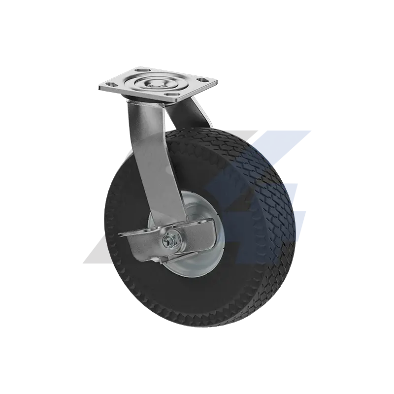 10 X 4" Zinc, Swivel Caster With Cam Brake Top Plate - C000.47A 1