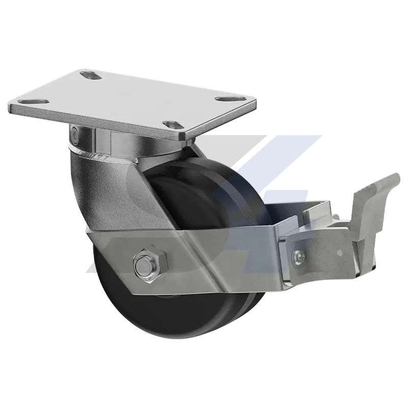 6 X 3" Zinc, Kingpinless Swivel Caster With Face Contact - C000.4B2 1