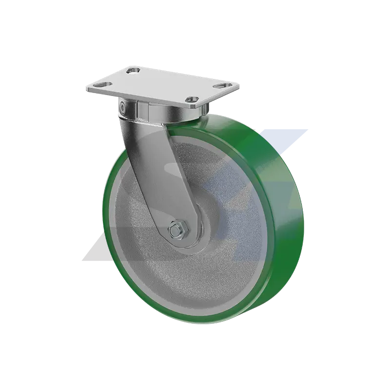 10 X 3" Zinc, Kingpinless Swivel Caster Top Plate - C000.4B8 1