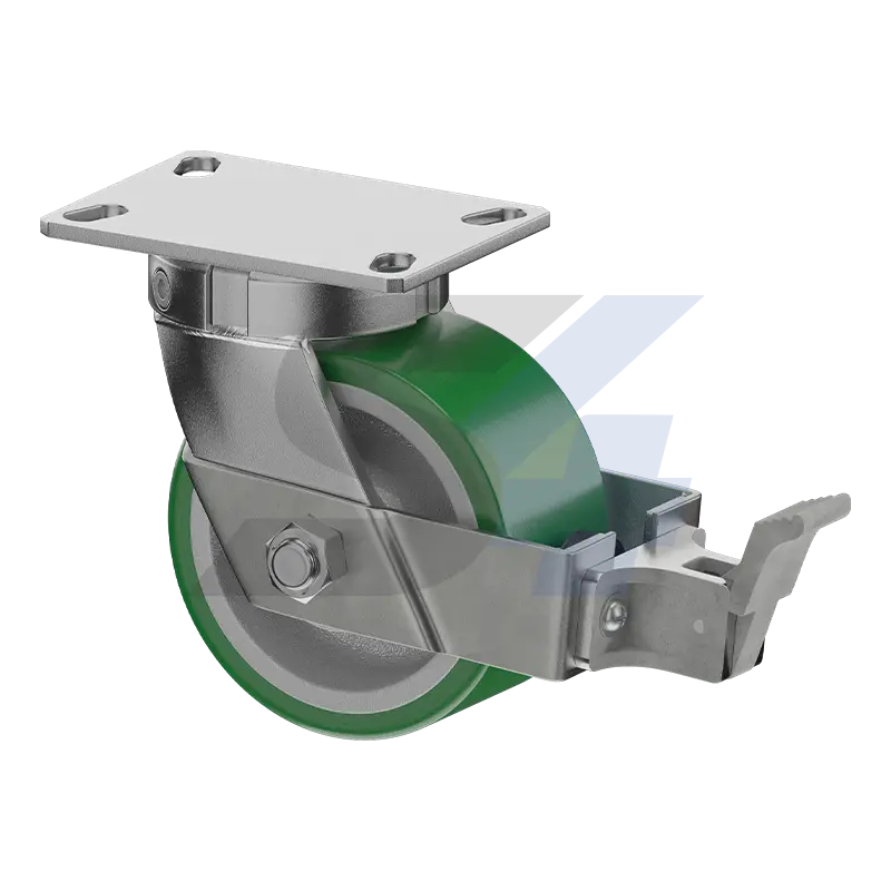 6 X 3" Zinc, Kingpinless Swivel Caster With Face Contact - C000.4B9 1