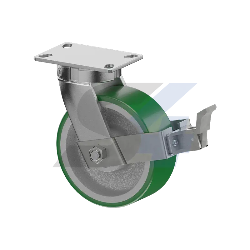 8 X 3" Zinc, Kingpinless Swivel Caster With Face Contact - C000.4Ba 1