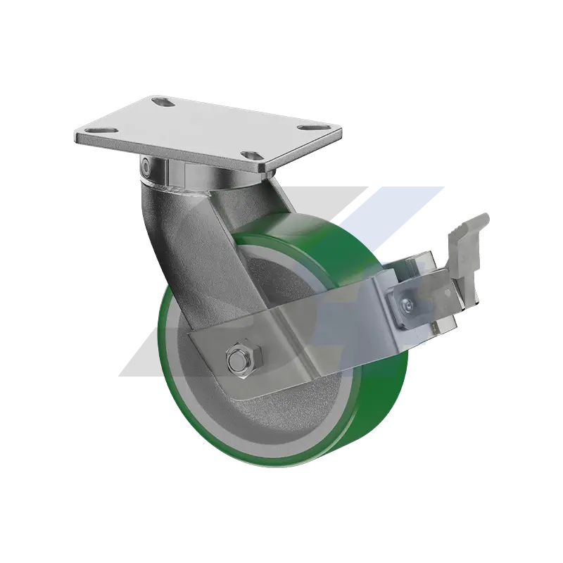 8 X 3" Zinc, Kingpinless Swivel Caster With Face Contact - C000.4C0 1