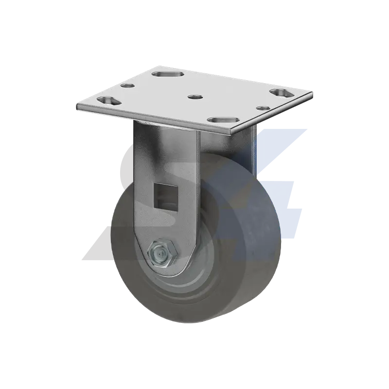 4 X 2" Zinc, Rigid Caster Top Plate Mount - C000.E13 1