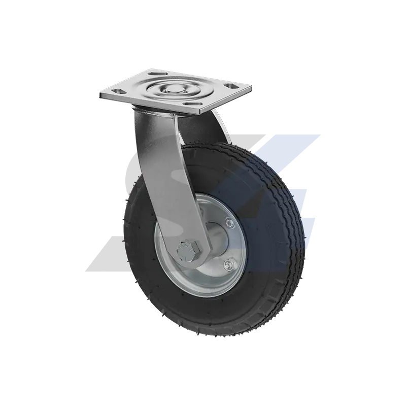 8 X 3" Zinc, Swivel Caster Top Plate Mount - C007.985 1
