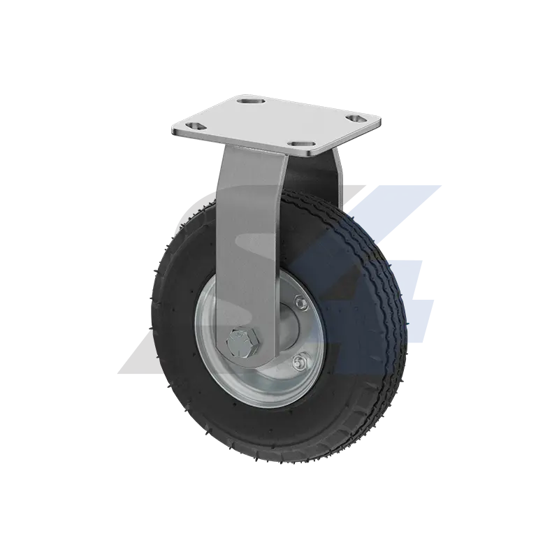 8 X 3" Zinc, Rigid Caster Top Plate Mount - C007.993 1