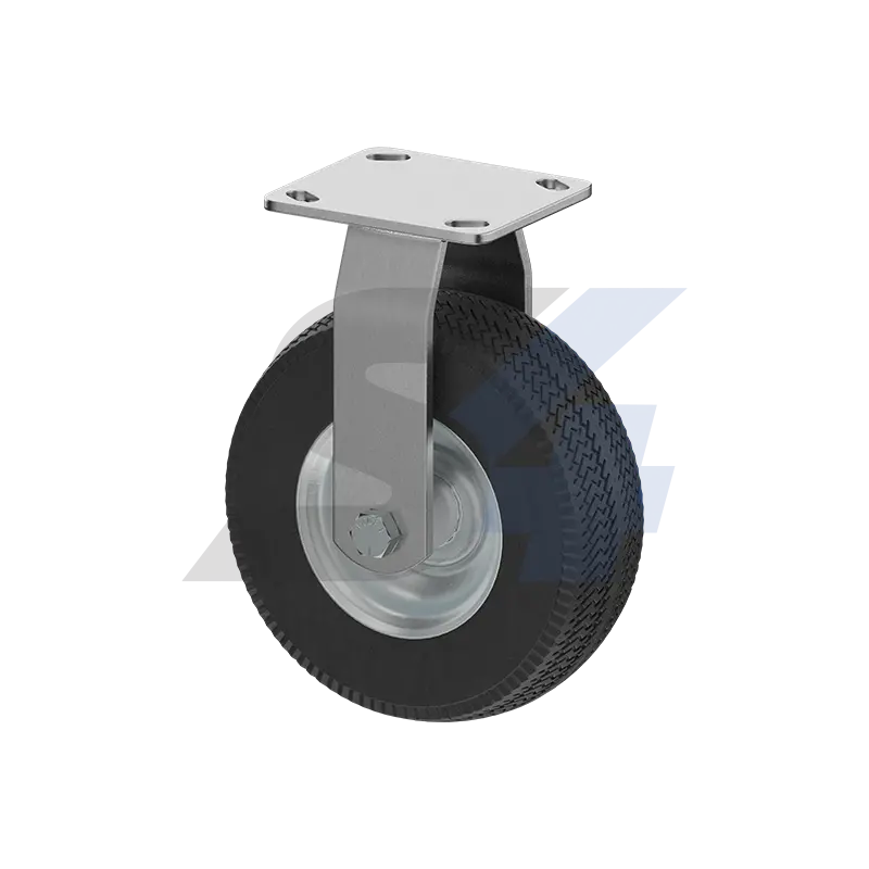 8 X 3" Zinc, Rigid Caster Top Plate Mount - C013.501 1