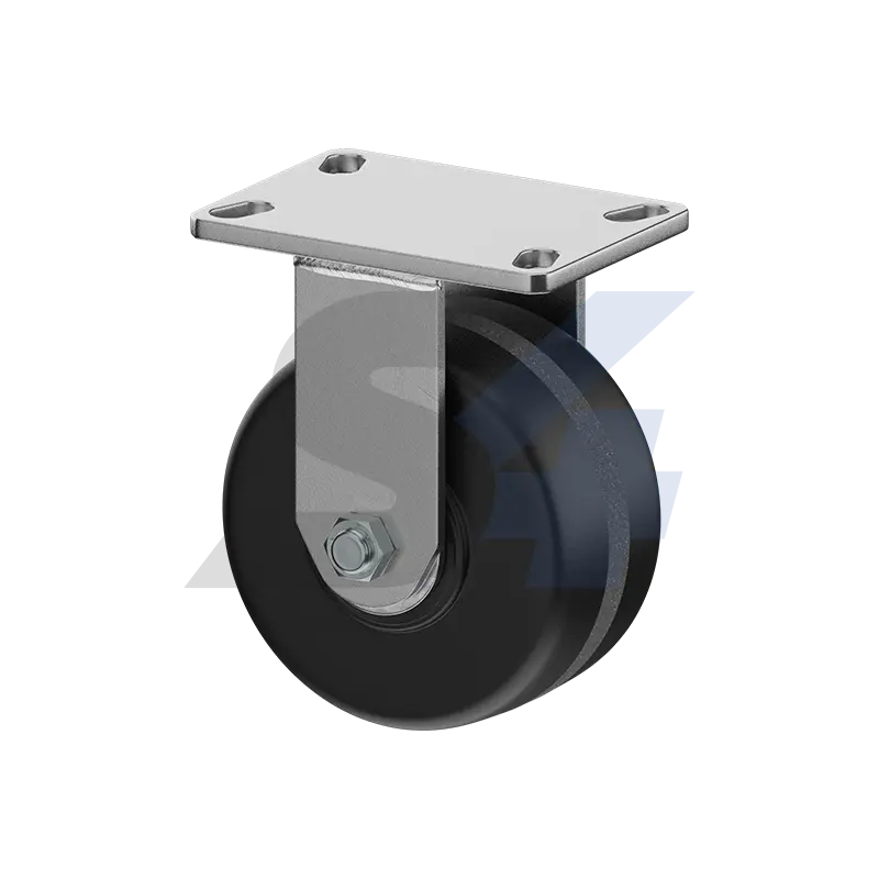 6 X 3" Zinc, Kingpinless Rigid Caster Top Plate Mount - C014.186 1