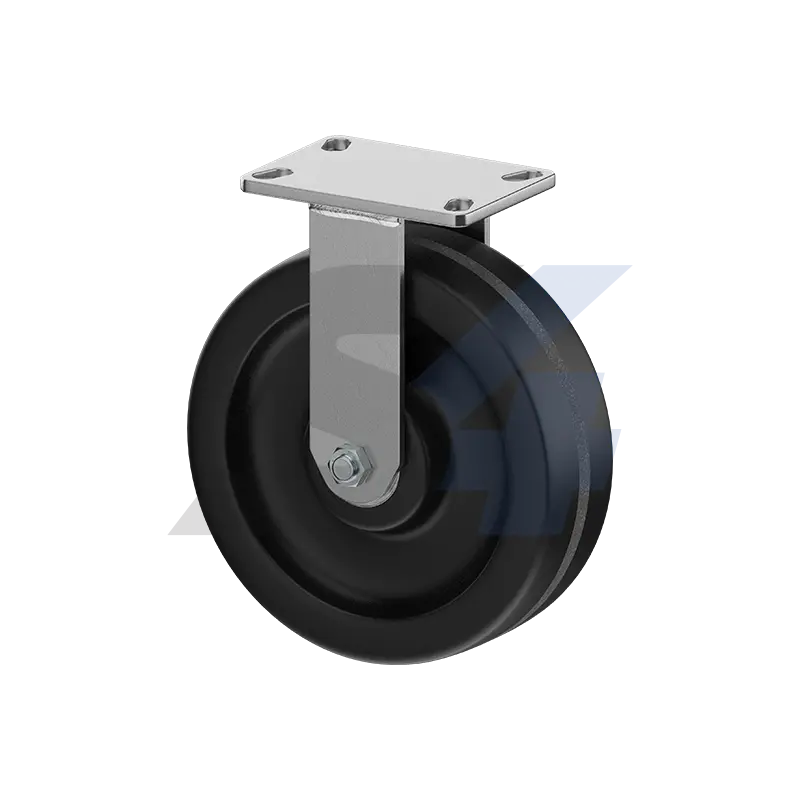 10 X 3" Zinc, Kingpinless Rigid Caster Top Plate Mount - C014.23C 1