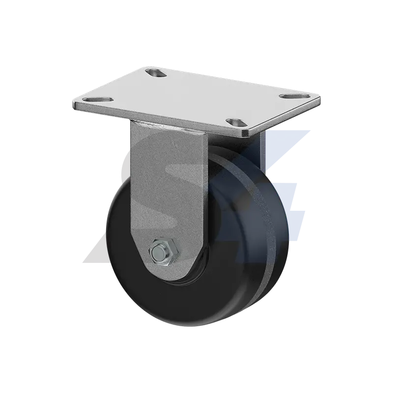 6 X 3" Zinc, Kingpinless Rigid Caster Top Plate Mount - C014.268 1
