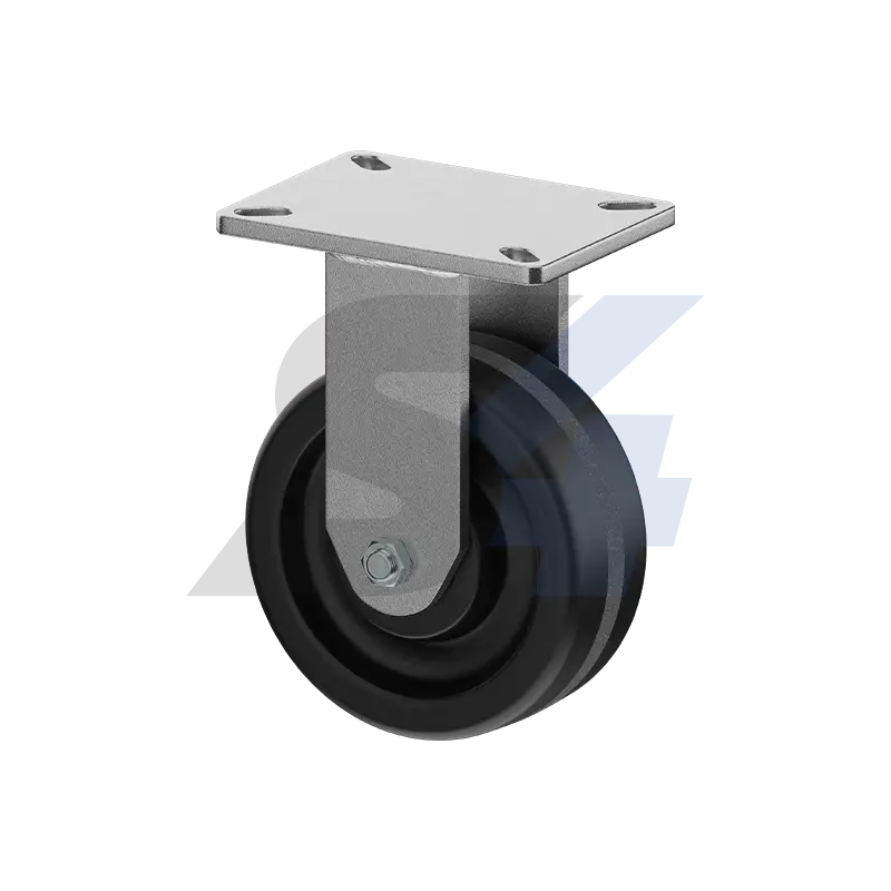 8 X 3" Zinc, Kingpinless Rigid Caster Top Plate Mount - C014.279 1