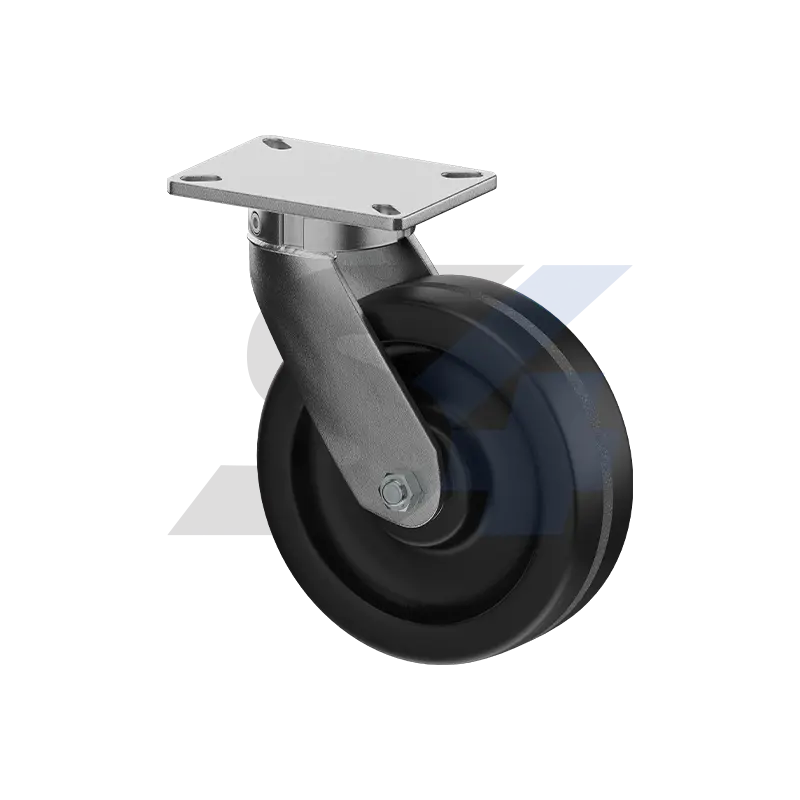 10 X 3" Zinc, Kingpinless Swivel Caster Top Plate - C014.297 1