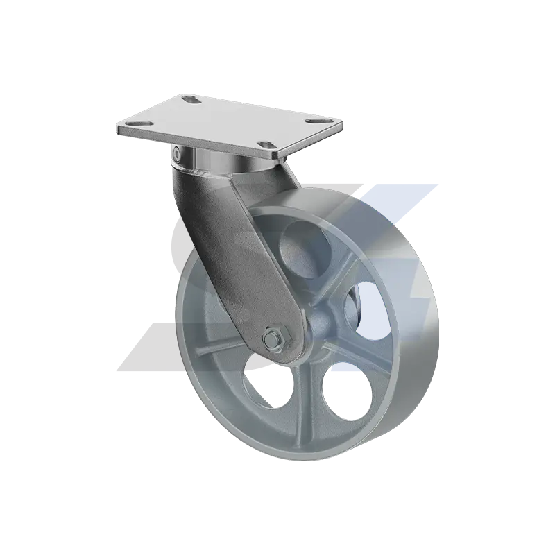 10 X 3" Zinc, Kingpinless Swivel Caster Top Plate - C014.299 1