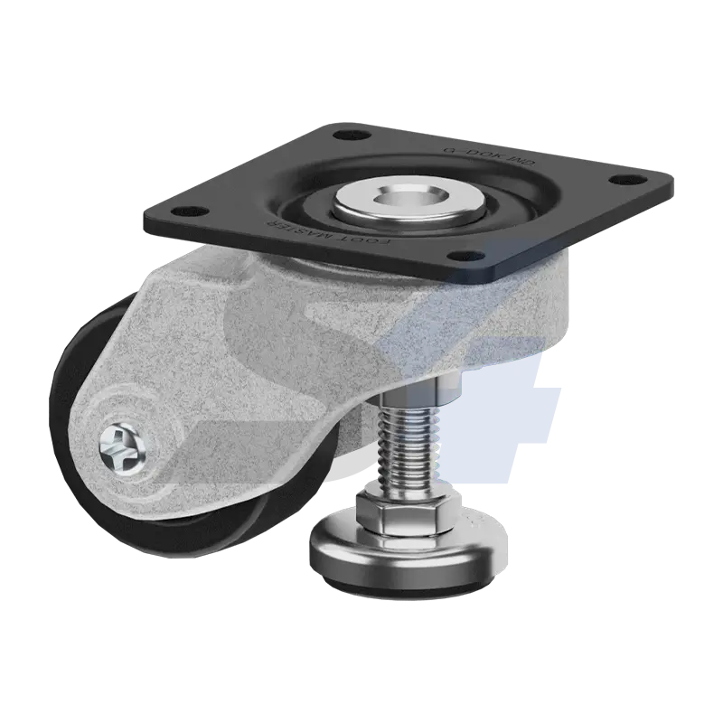 50 X 25 Mm Aluminum, Leveling Caster With Foot - C015.534 1