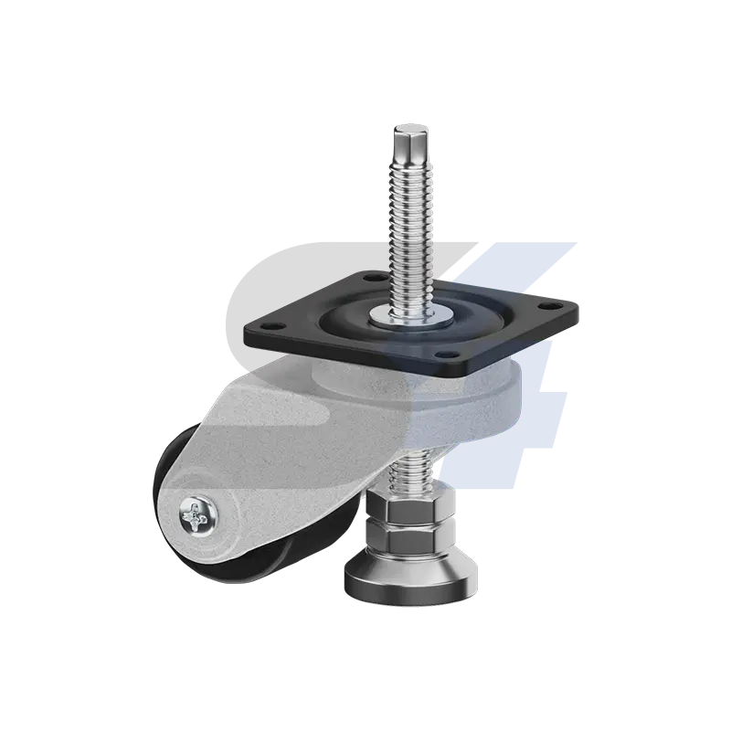 75 X 55 Mm Aluminum, Leveling Caster With Extended Foot - C015.53B 1