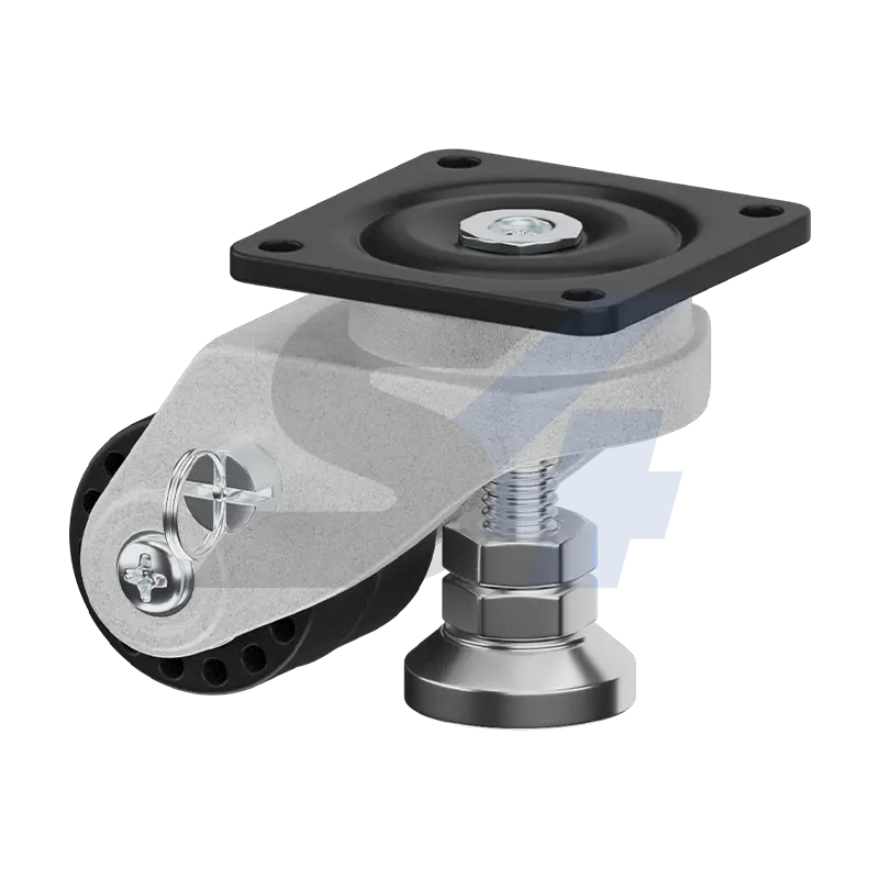 75 X 55 Mm Aluminum, Leveling Caster With Foot - C015.53C 1