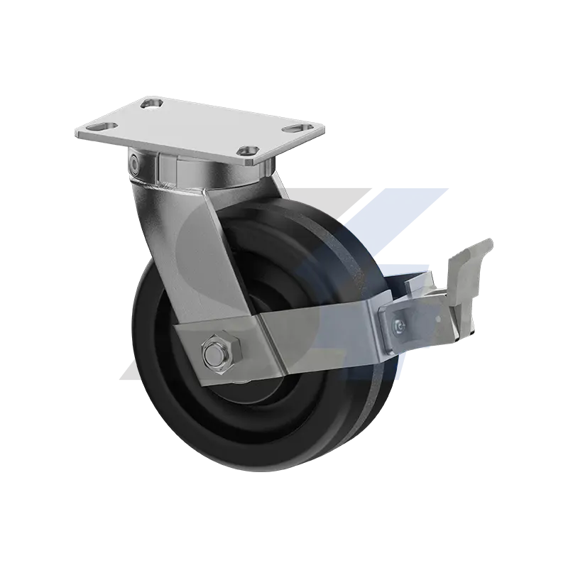 8 X 3" Zinc, Kingpinless Swivel Caster With Face Contact - C015.567 1