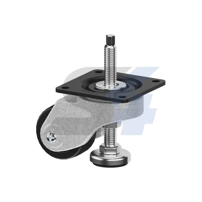 50 X 25 Mm Aluminum, Leveling Caster With Extended Foot - C015.6Ae 1