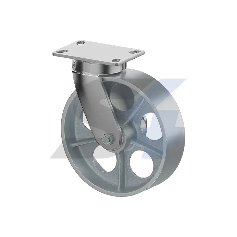 10 X 3" Zinc, Kingpinless Swivel Caster Top Plate - C015.95B 1