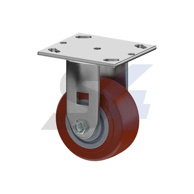 4 X 2" Zinc, Rigid Caster Top Plate Mount - C016.5Da 1