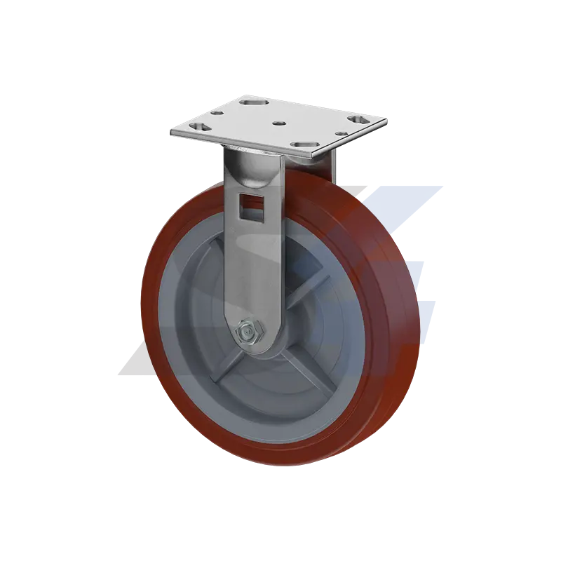 8 X 2" Zinc, Rigid Caster Top Plate Mount - C016.72C 1
