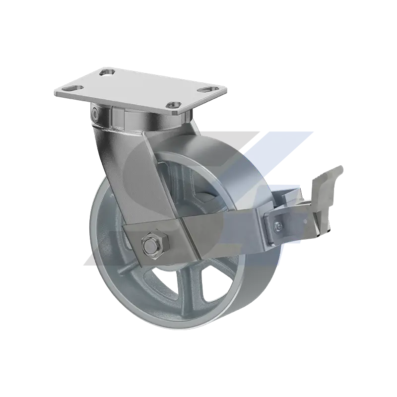 8 X 3" Zinc, Kingpinless Swivel Caster With Face Contact - C092.44C 1