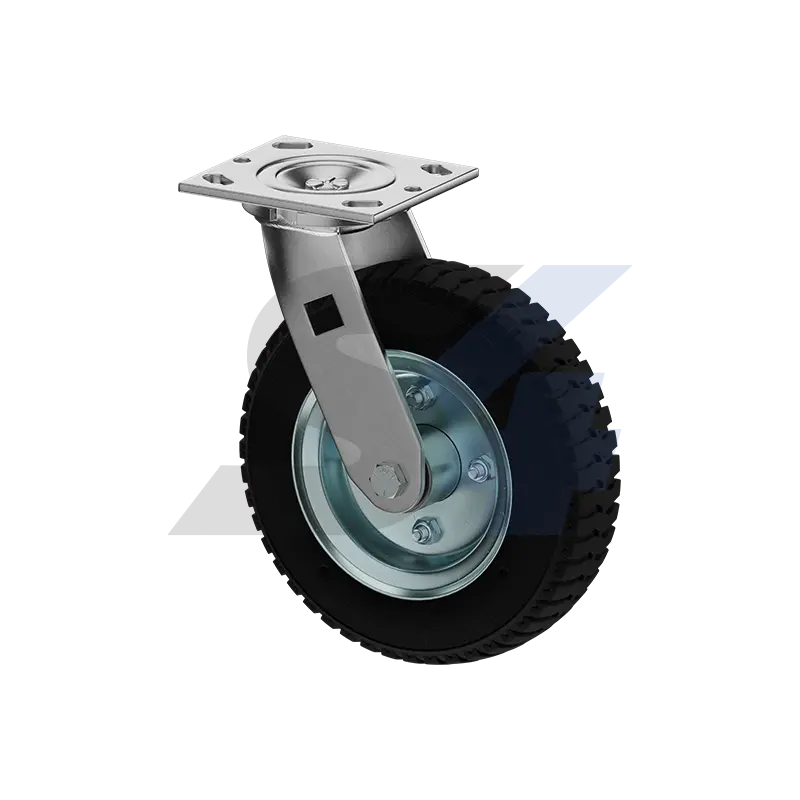 8 X 2" Zinc, Swivel Caster Top Plate Mount - C092.4E2 1