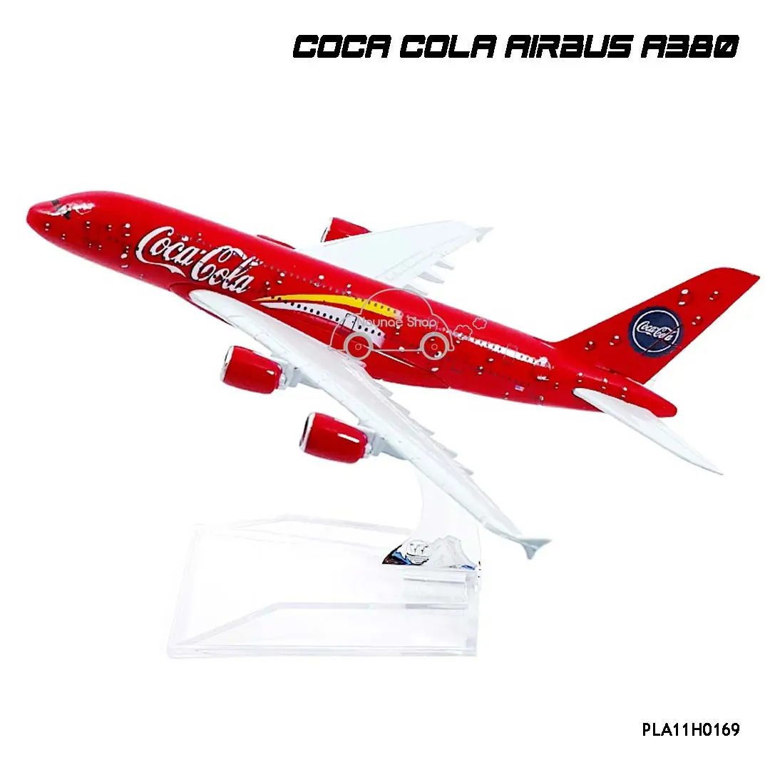 Avião Colecionável Coca Cola A320 Escala 20 Cm 1