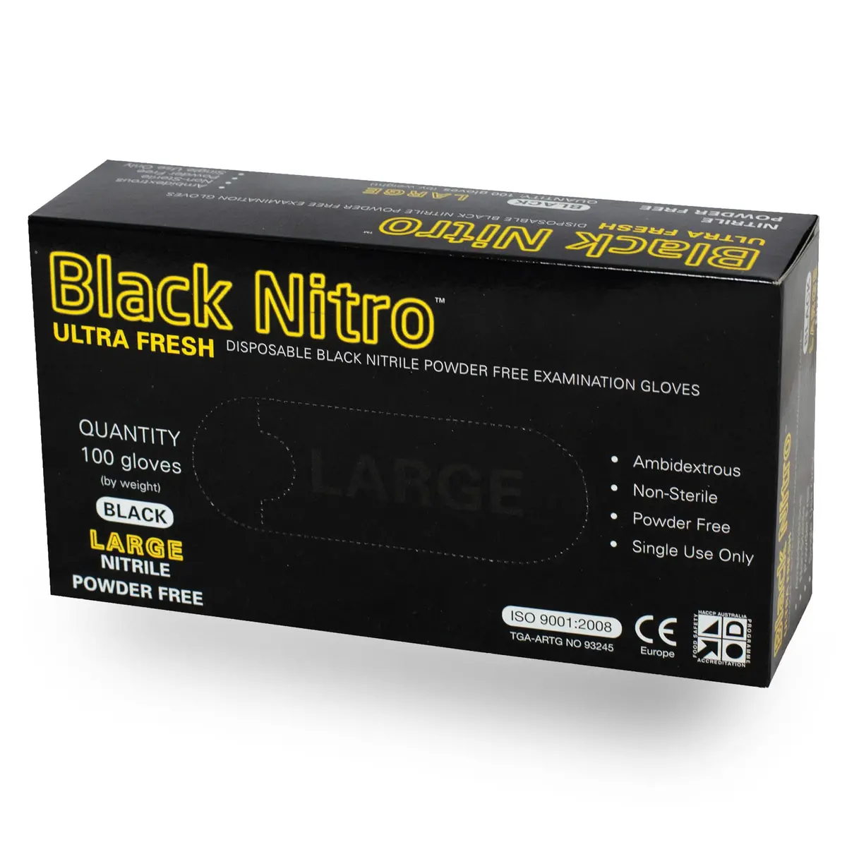 Cleanskin Black Nitro Pf Disposable Nitrile Gloves 1