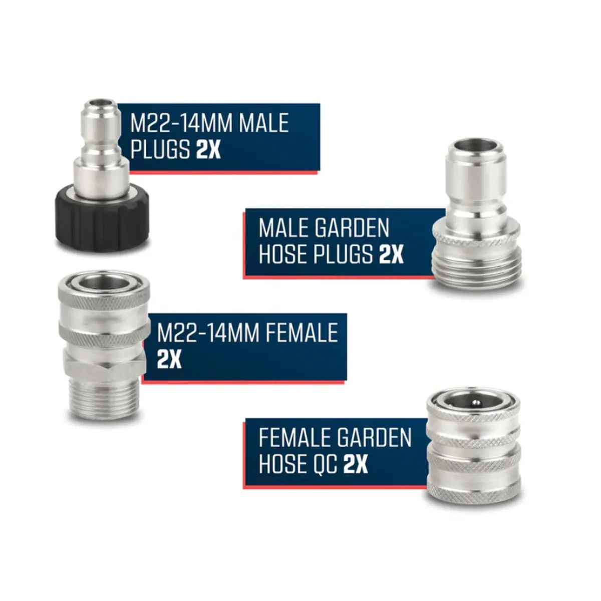 Cleanskin Stainless Steel 8-Piece Quick Connect Upgrade Kit 1