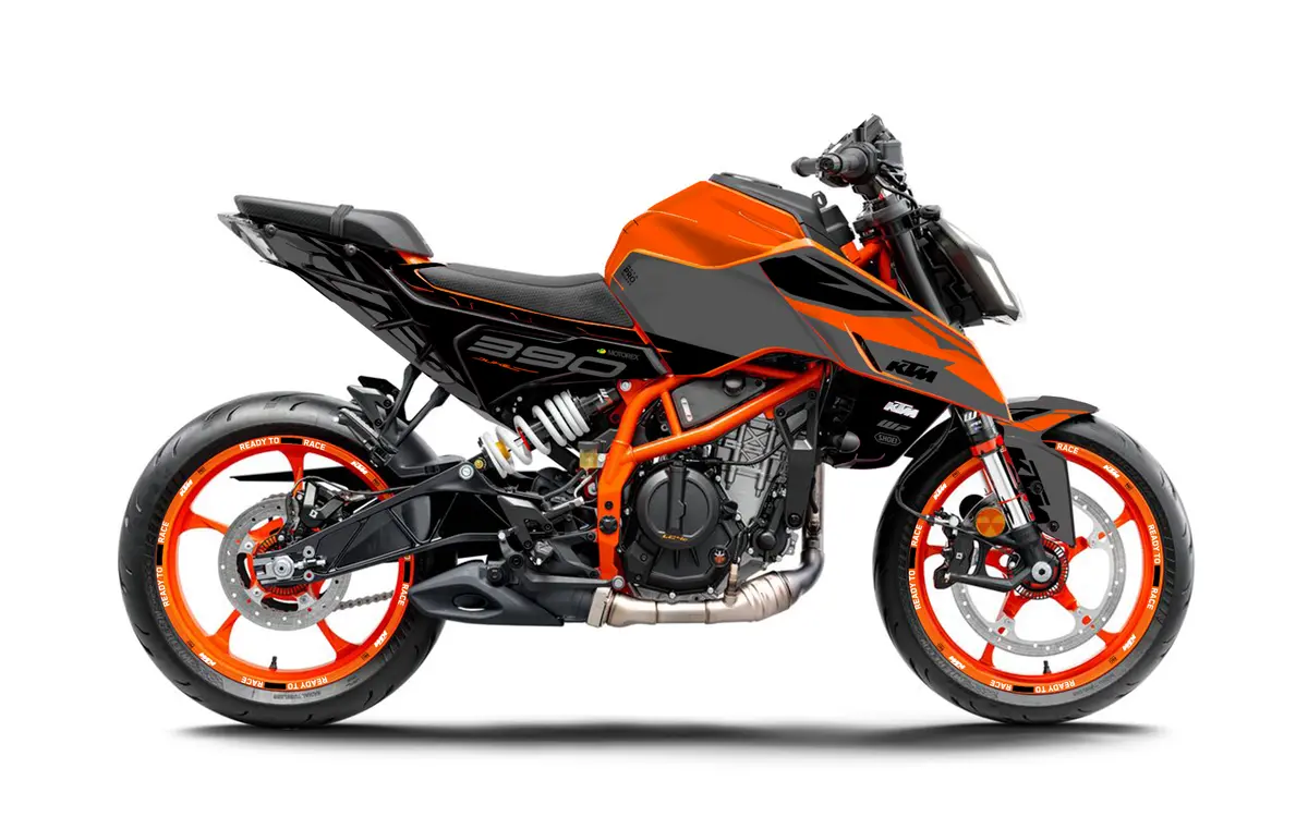 Ktm 125 Duke Graphics - "Fuse" (Orange) 1
