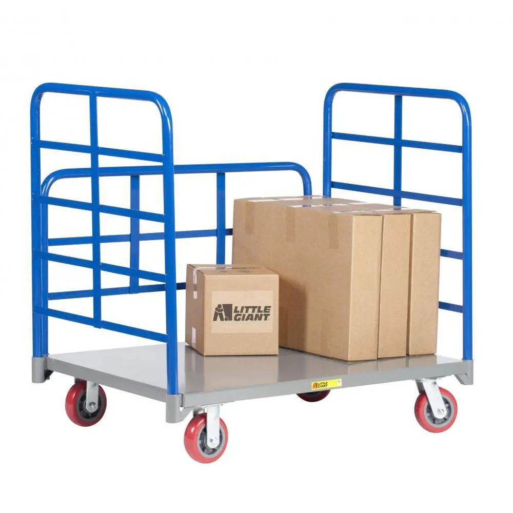 Double End Rack Platform Truck W/ Side Rack 1
