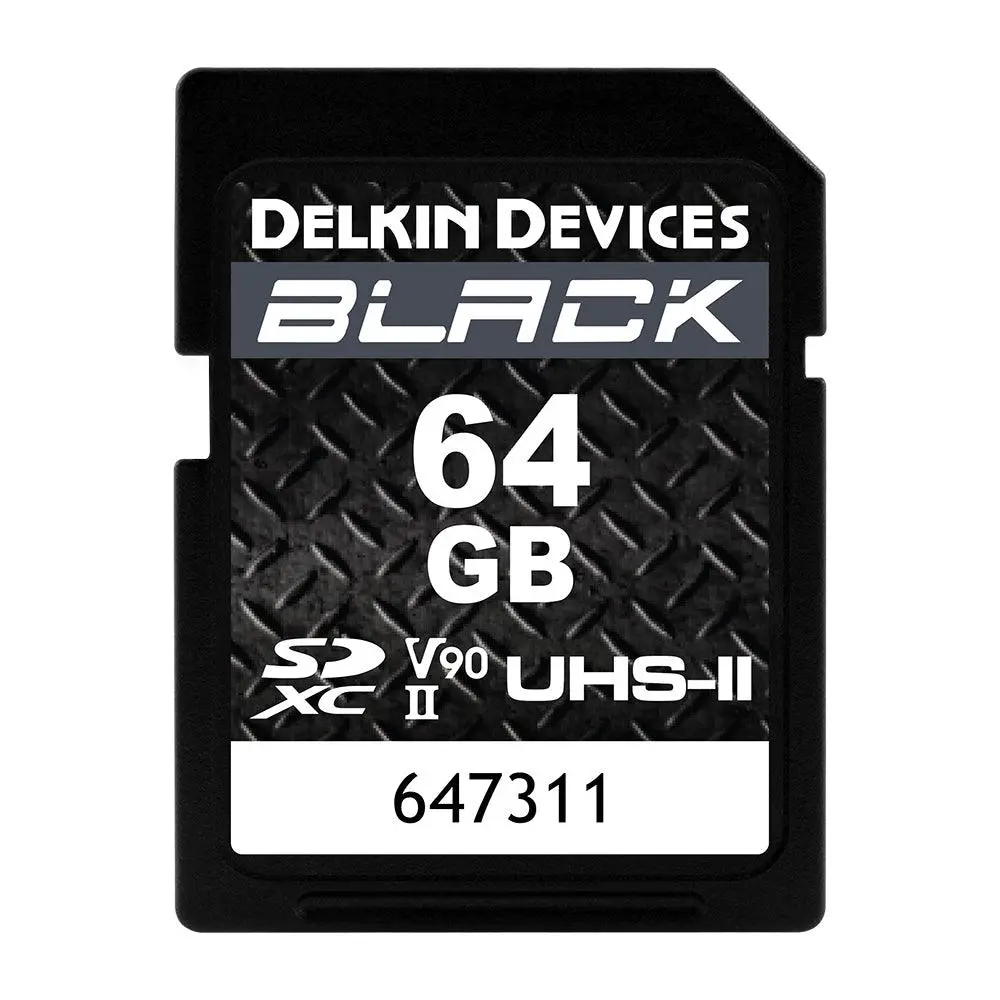 Delkin Devices 64Gb Black Uhs-Ii Sdxc Memory Card 1
