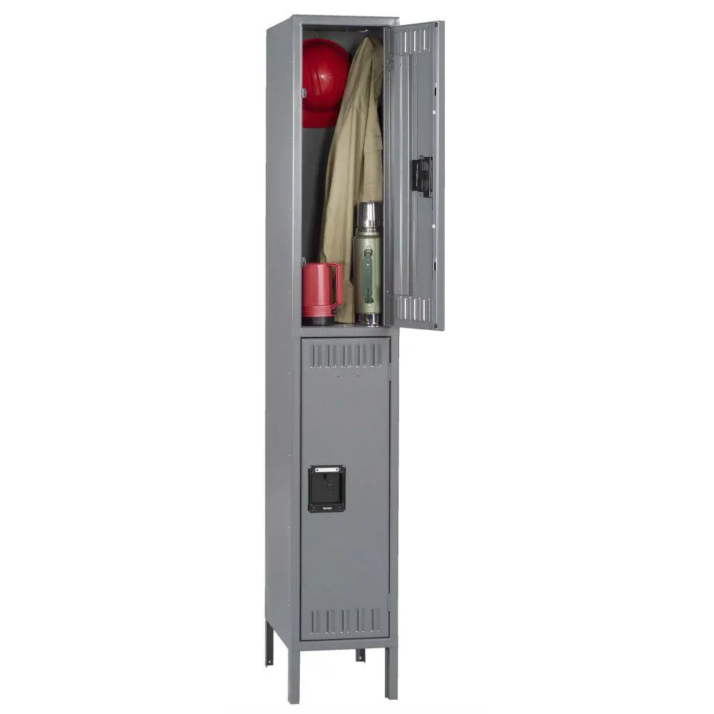 Double Tier 15"W X 18"D X 66"H Locker - One Wide W/ Legs (Pre-Assembled) 1